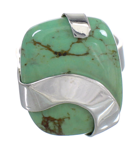 Authentic Sterling Silver Southwest Turquoise Jewelry Ring Size 7-1/4 RX88612